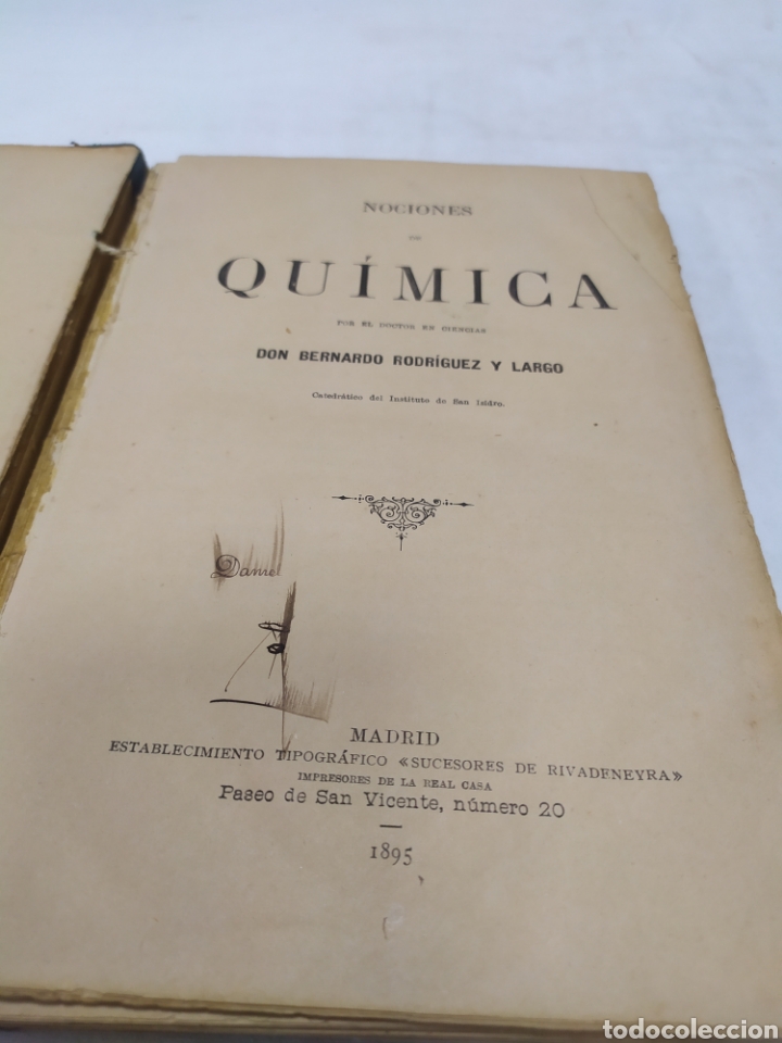 Libros antiguos: Nociones de qu&iacute;mica, 1895 - Foto 3