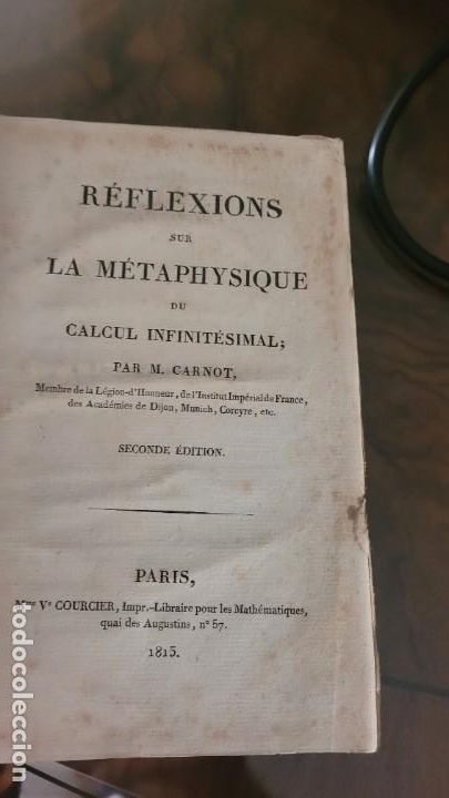 Antiquarische B&uuml;cher: R&eacute;flexions sur la m&eacute;taphysique du calcul infinit&eacute;simal - M Carnot 1813