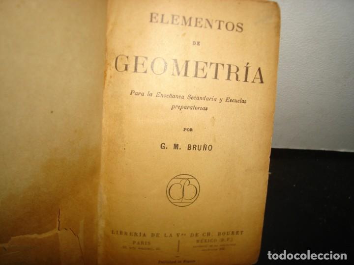 Libros antiguos: 171- ELEMENTOS DE GEOMETR&Iacute;A - G. M. BRU&Ntilde;O - 1936 - Foto 4