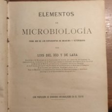 Libros antiguos: ELEMENTOS DE MICROBIOLOGÍA. MEDICINA Y VETERINARIA / LUIS DE RÍO Y DE LARA. 1898. Lote 355763355