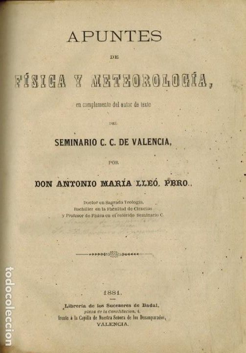 Antiquarische B&uuml;cher: APUNTES DE F&Iacute;SICA Y METEOROLOG&Iacute;A