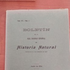 Libros antiguos: BOLETÍN DE LA REAL SOCIEDAD ESPAÑOLA DE HISTORIA NATURAL 1916