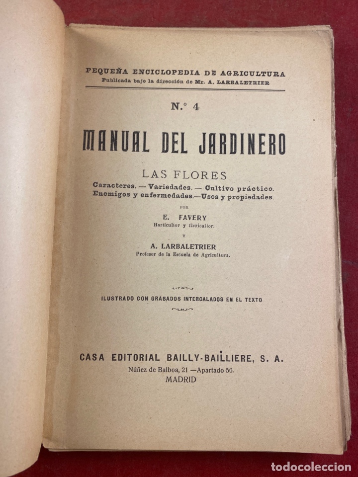 Libros antiguos: MANUAL DEL JARDINERO - Foto 1