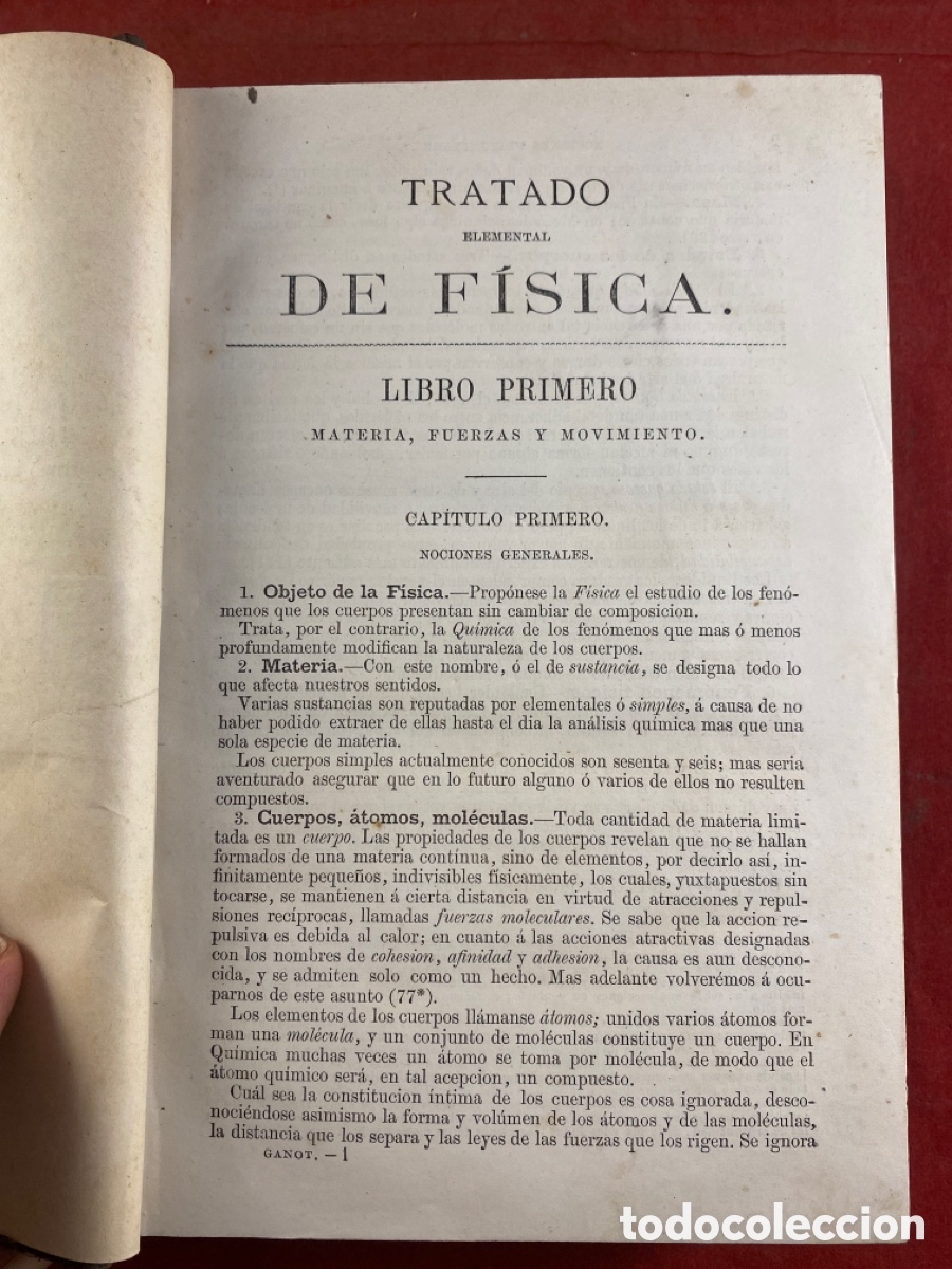 Libros antiguos: TRATADO DE F&Iacute;SICA. GANOT - Foto 3