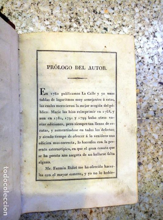 Libros antiguos: Tablas de logaritmos para n&uacute;meros y senos. 1830 - Foto 8