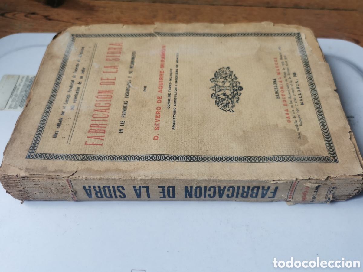 Libros antiguos: Fabricaci&oacute;n de la sidra. Severo Aguirre Miramon - Foto 2
