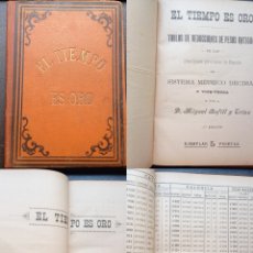Libros antiguos: BOFILL EL TIEMPO ES ORO BARCELONA TABLAS MÉTRICAS Y REDUCCIONES 1893. Lote 365230086