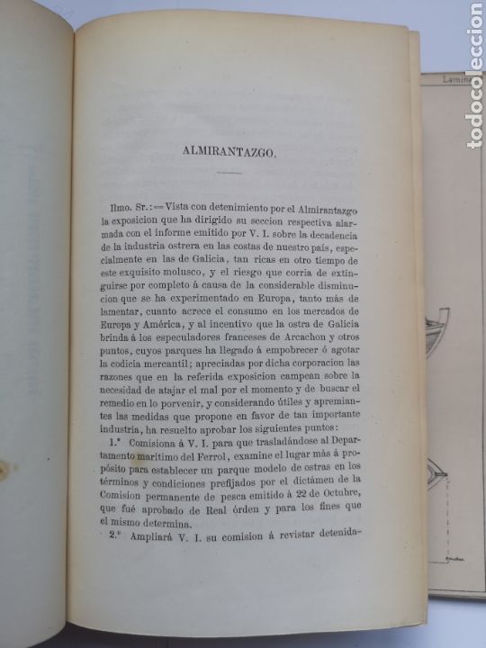 Libros antiguos: Exploraci&oacute;n Cient&iacute;fica de las Costas del Departamento Mar&iacute;timo del Ferrol 1870 - Foto 4