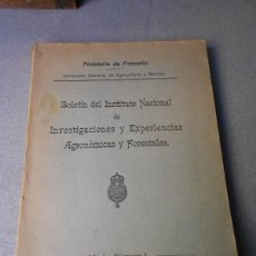 Libri antichi: BOLETIN DEL INSTITUTO NACIONAL DE INVESTIGACIONES Y EXPERIENCIAS...