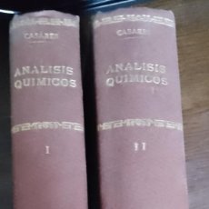 Libros antiguos: TRATADO DE ANALISIS QUIMICOS-CASARES -2 TOMOS-1911 Y 1913. IMPORT VER DESCRIP.GASTOS Y ENVIOS. Lote 372704639