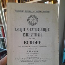 Libros antiguos: GEOLOGIA. LEXIQUE STRATIGRAPHIQUE INTERNATIONAL, VOL. 1. EUROPA, PORTUGAL, N. LLOPIS, MEXICO S/F.. Lote 374313964