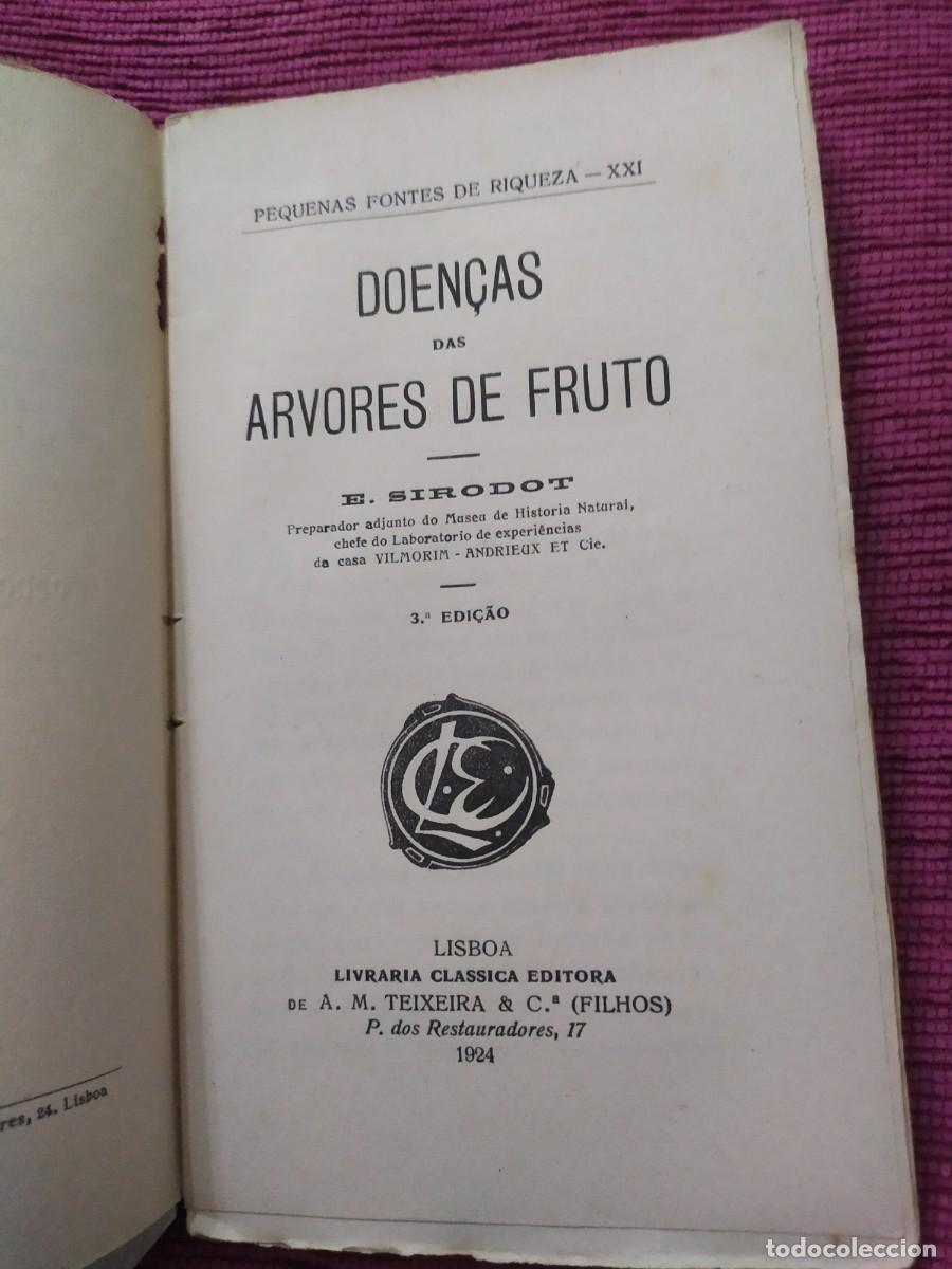 Libros antiguos: 1924. Doen&ccedil;as das arvores de fruto. Sirodot. - Foto 2