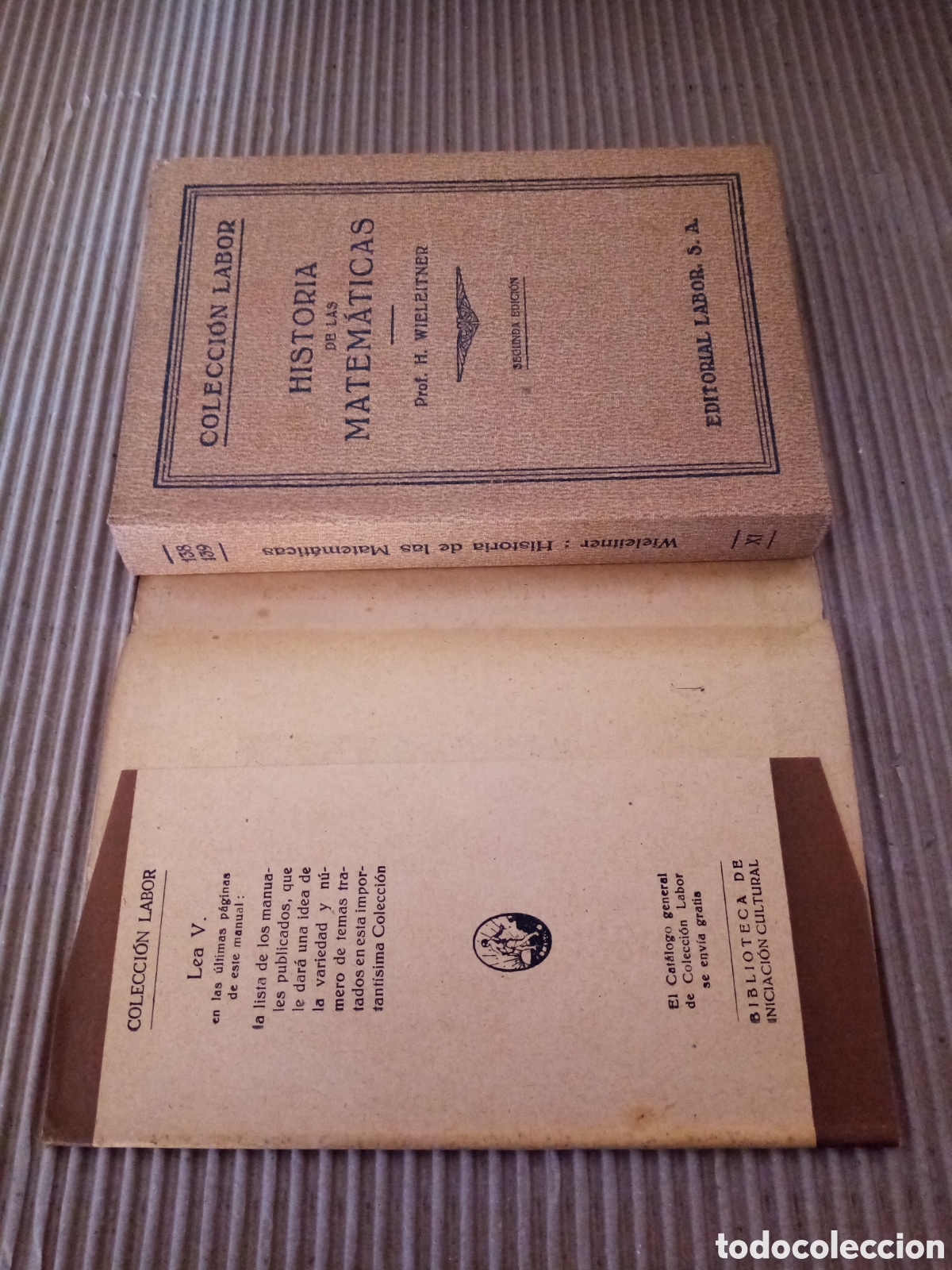 Libros antiguos: Hist&ograve;ria de la matem&agrave;tica -Prof. H. Wieleitner- - Foto 4