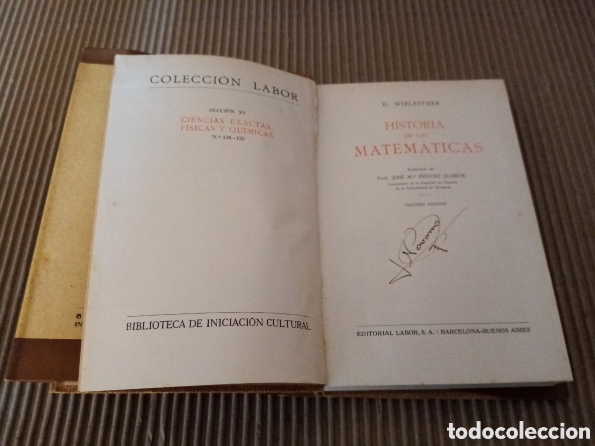 Libros antiguos: Hist&ograve;ria de la matem&agrave;tica -Prof. H. Wieleitner- - Foto 5