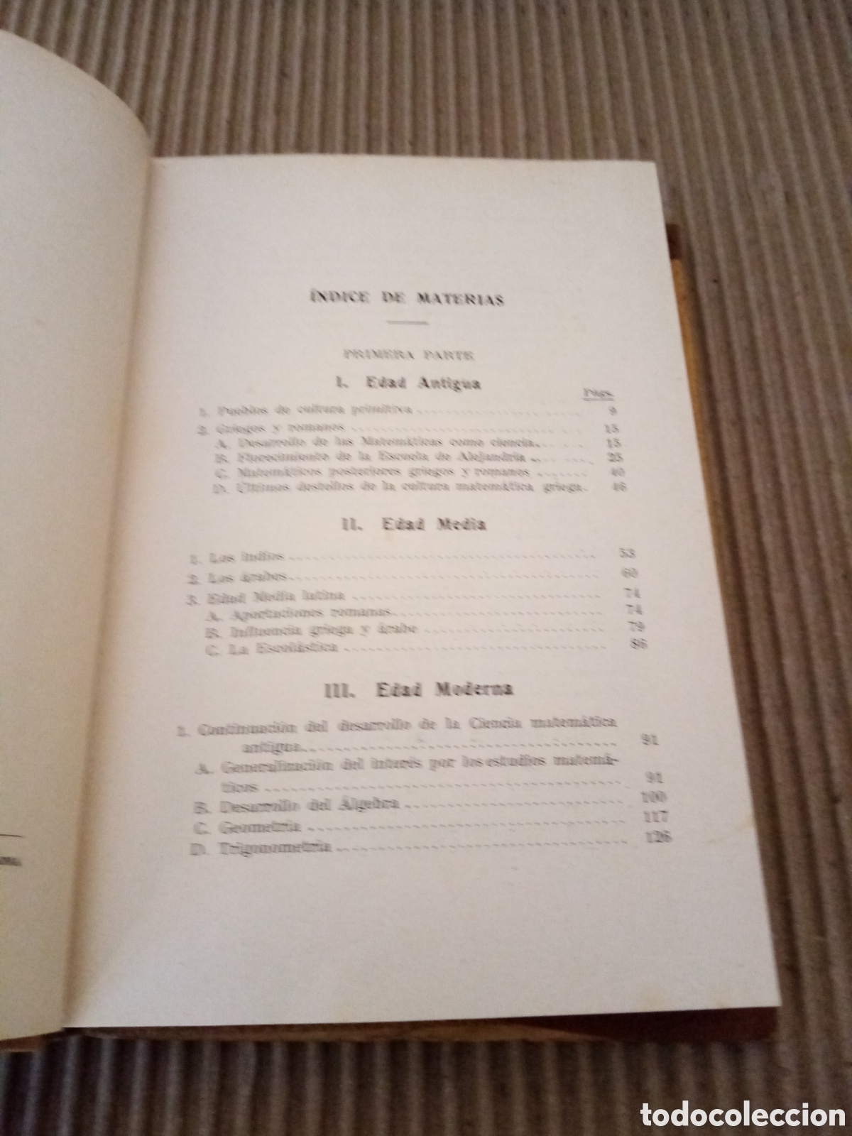 Libros antiguos: Hist&ograve;ria de la matem&agrave;tica -Prof. H. Wieleitner- - Foto 6