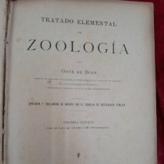 Libros antiguos: L-6655. TRATADO ELEMENTAL DE ZOOLOGÍA. ODÓN DE BUEN. MANUEL SOLER.. Lote 378026599