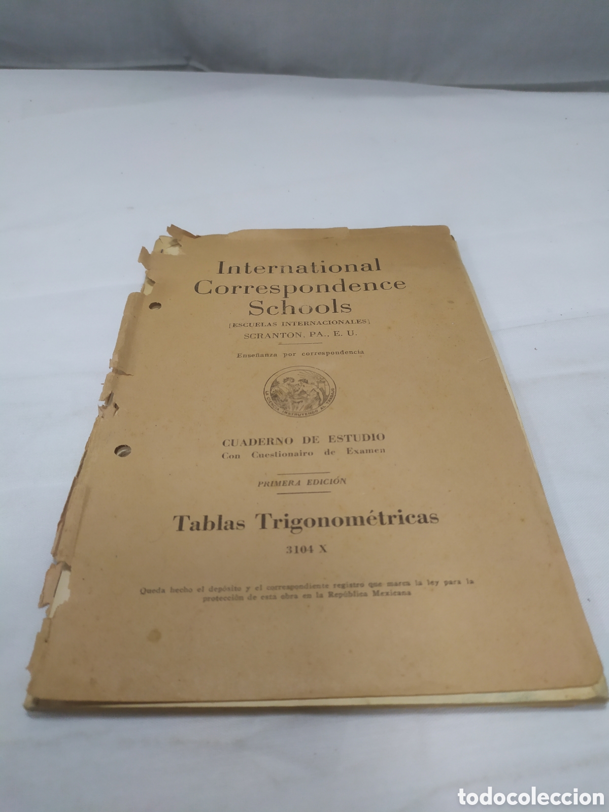 Libros antiguos: International Correspondence Schools, tablas trigonom&eacute;tricas. - Foto 1