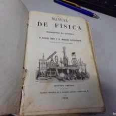 Libros antiguos: MANUAL DE FISICA Y ELEMENTOS DE QUIMICA , 1858 , MADRID , MANUEL RICO Y M SANTISTEBAN , CON GRABADO