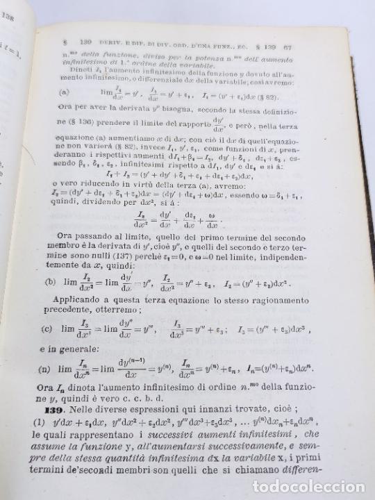 Libros antiguos: Elementi di calcolo infinitesimale. R Rubini. Parte prima, parte seconda, complemento. 1874. Napoli. - Foto 6