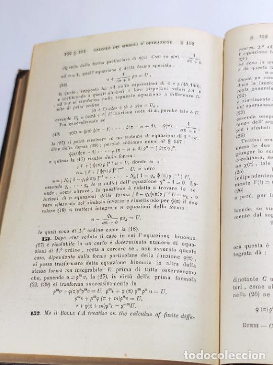 Libros antiguos: Elementi di calcolo infinitesimale. R Rubini. Parte prima, parte seconda, complemento. 1874. Napoli. - Foto 10