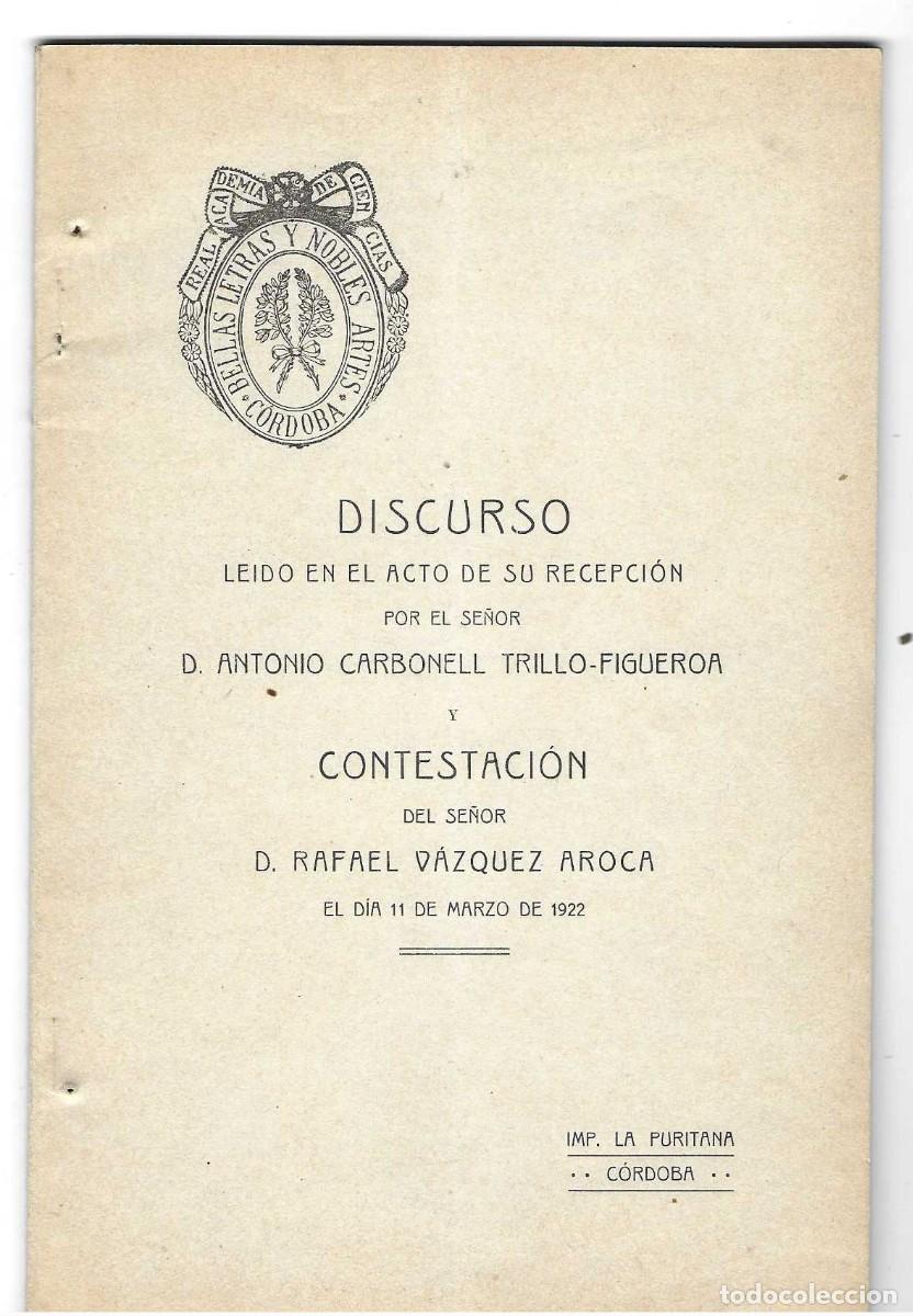 Libros antiguos: LA FAZ DE LA TIERRA EN EL PAIS CORDOBES A TRAVES DE LAS EDADES GEOLOGICAS. CARBONELL TRILLO-FIGUEROA