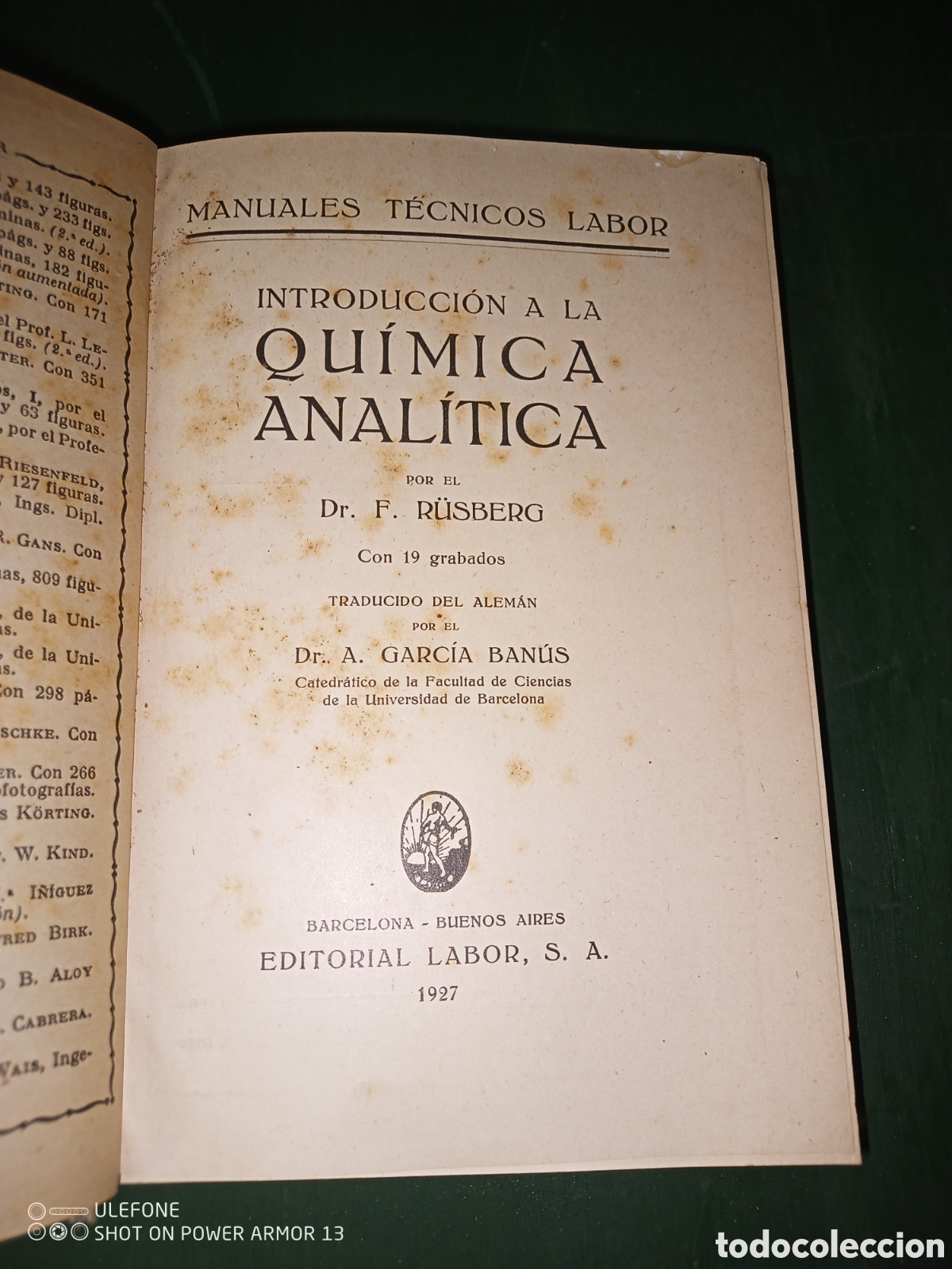 Libros antiguos: Libro de qu&iacute;mica, 1927 - Foto 2