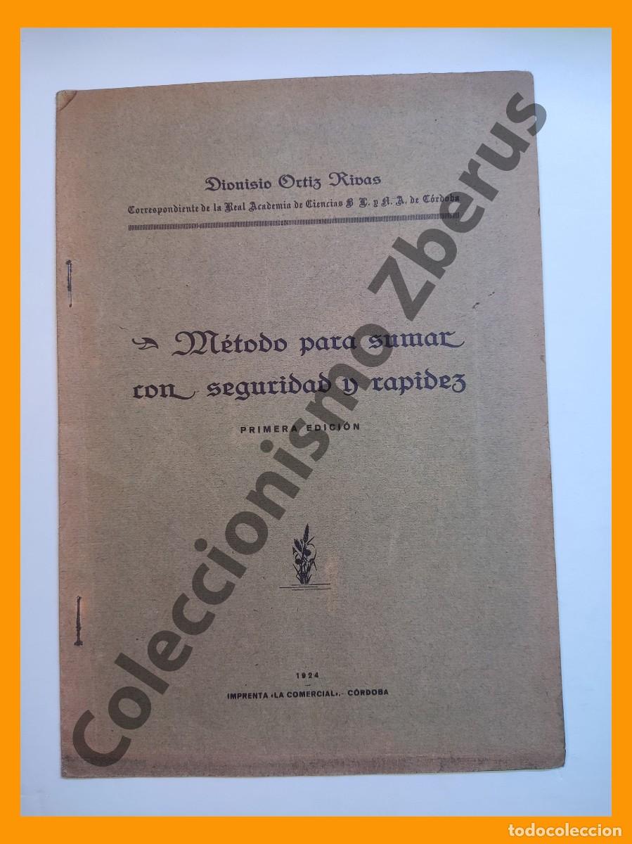 Antiquarische B&uuml;cher: Metodo para sumar con seguridad y rapidez - Dionisio Ortiz Rivas