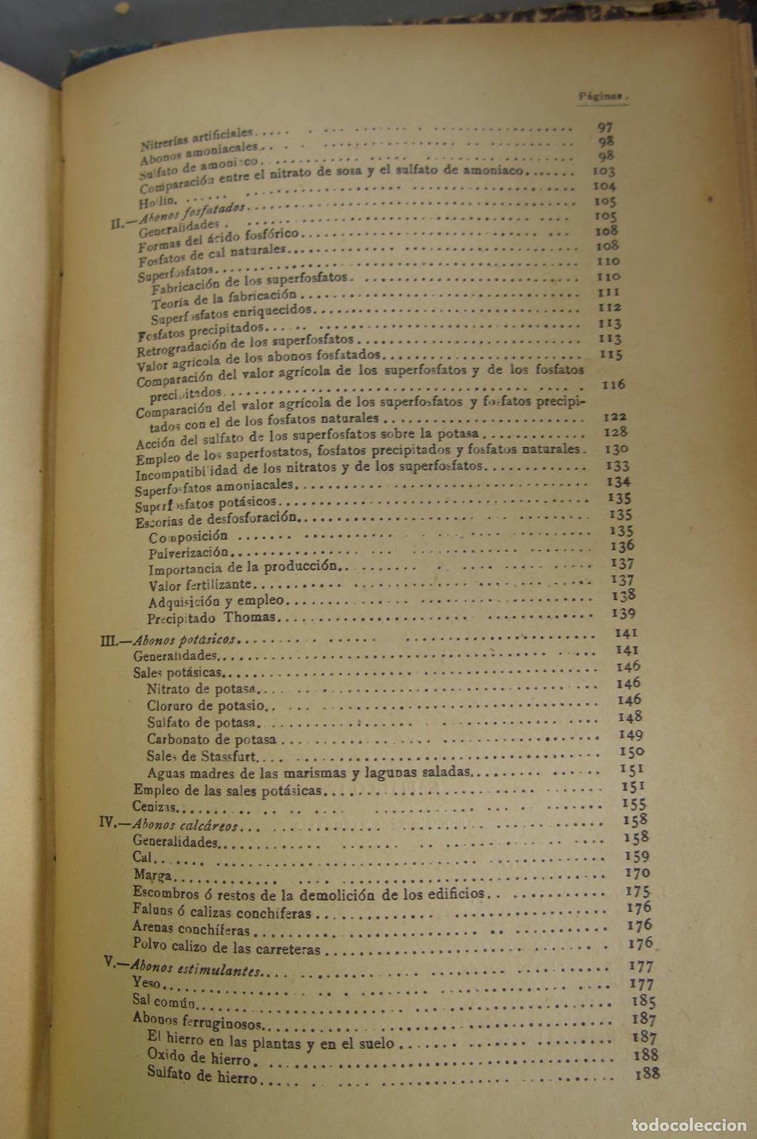 Libros antiguos: 1899.- Los abonos. Llorente - Foto 5