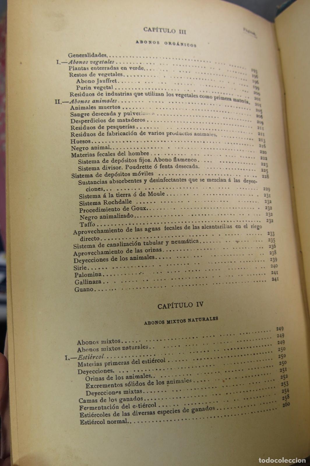 Libros antiguos: 1899.- Los abonos. Llorente - Foto 6