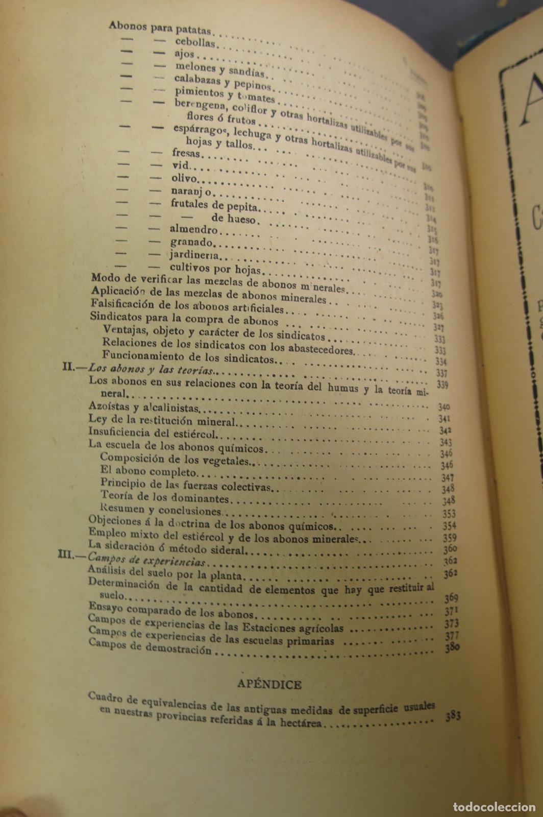 Libros antiguos: 1899.- Los abonos. Llorente - Foto 8