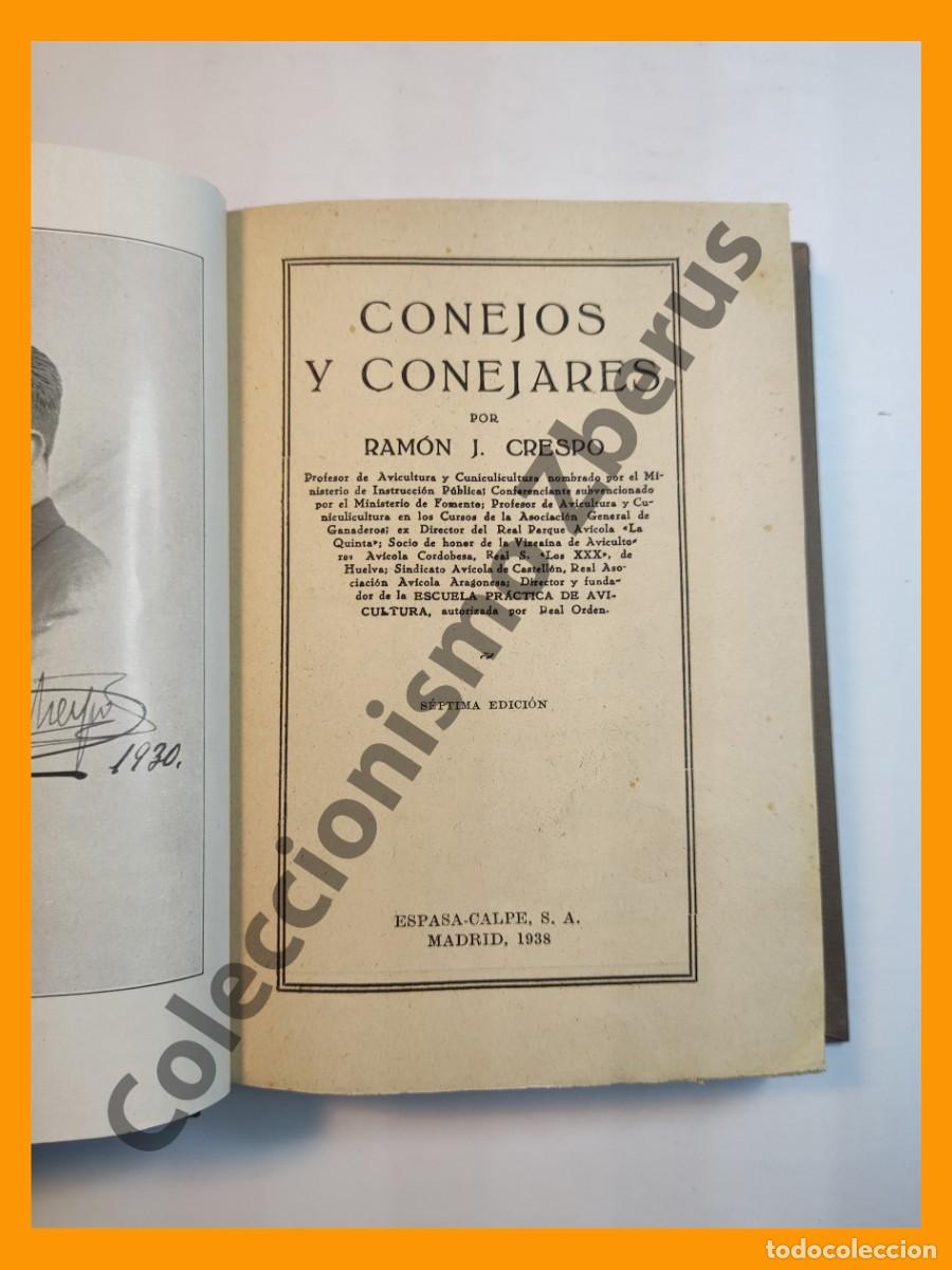 Libros antiguos: Conejos y Conejares - Ramon J. Crespo - Foto 3