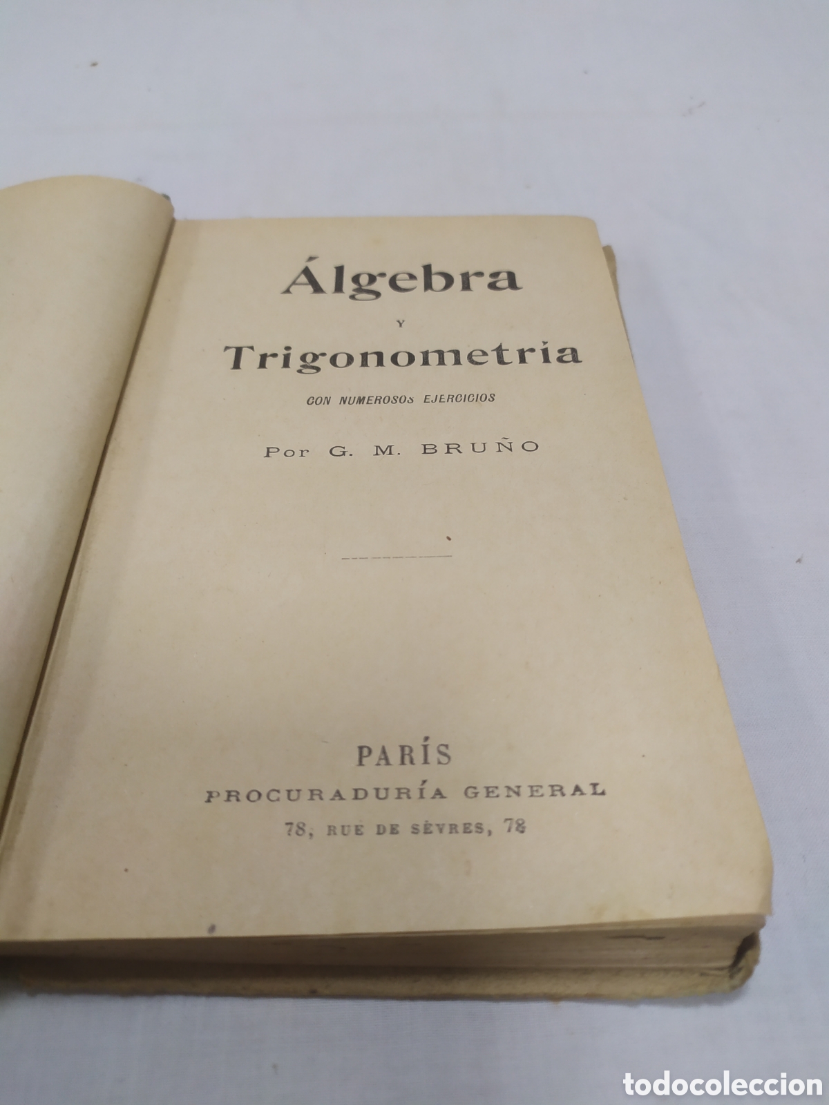 Libros antiguos: &Aacute;lgebra y trigonometr&iacute;a. G.M. Bru&ntilde;o, a&ntilde;o 1900 aproximadamente - Foto 3