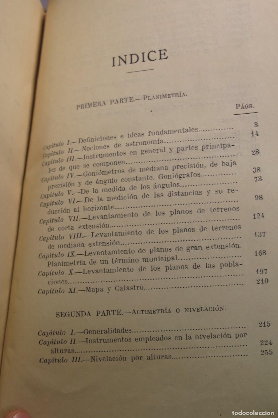 Libros antiguos: 1925.- Elementos de Topograf&iacute;a. Puente - Foto 4