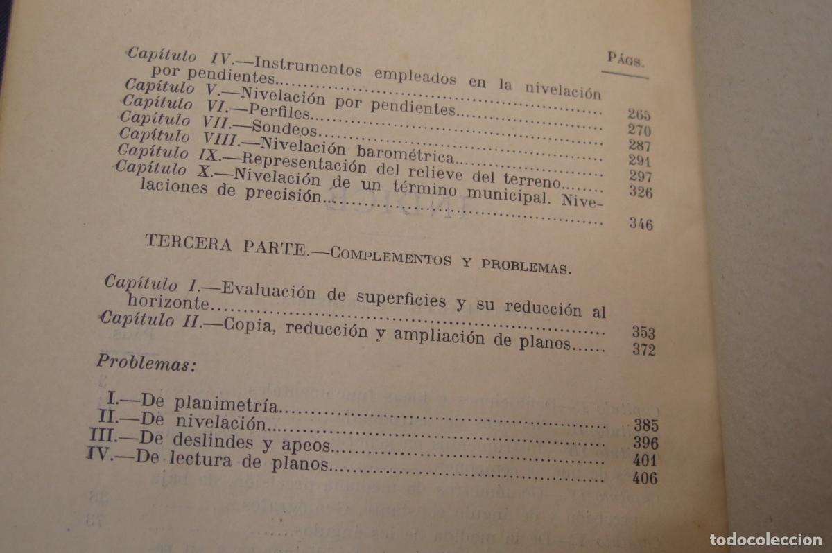 Libros antiguos: 1925.- Elementos de Topograf&iacute;a. Puente - Foto 5