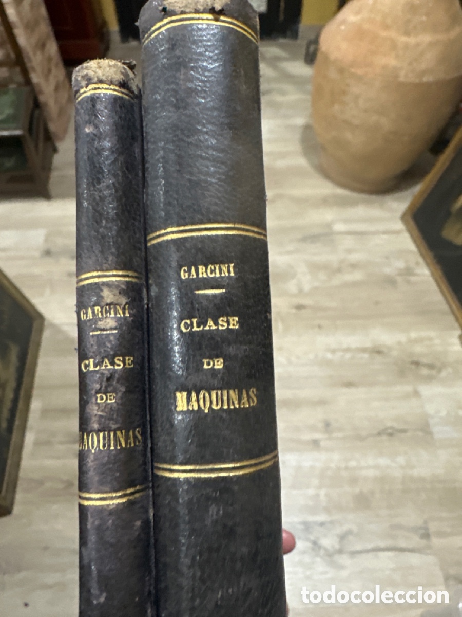Antiquarische B&uuml;cher: Clase de m&aacute;quinas de D. Vicente garcini 1890 m&aacute;s atlas con l&aacute;minas