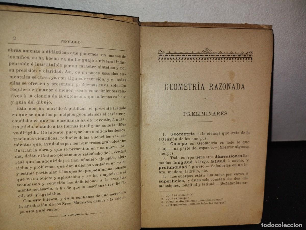 Libros antiguos: 63- GEOMETR&Iacute;A RAZONADA - JAIME VI&Ntilde;AS - 1902 - Foto 7