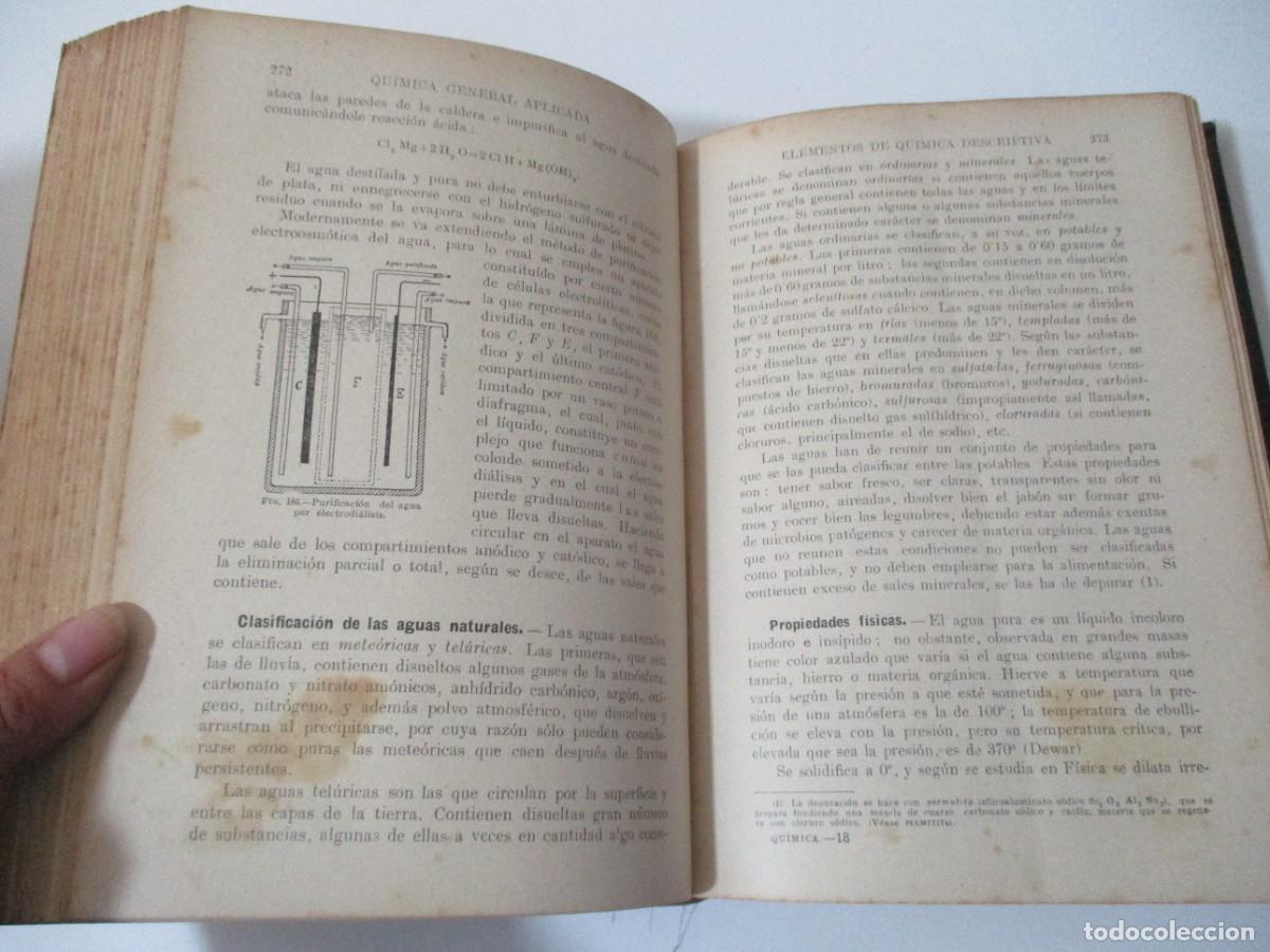 Libros antiguos: LUIS POSTIGO Qu&iacute;mica General aplicada W17262 - Foto 4