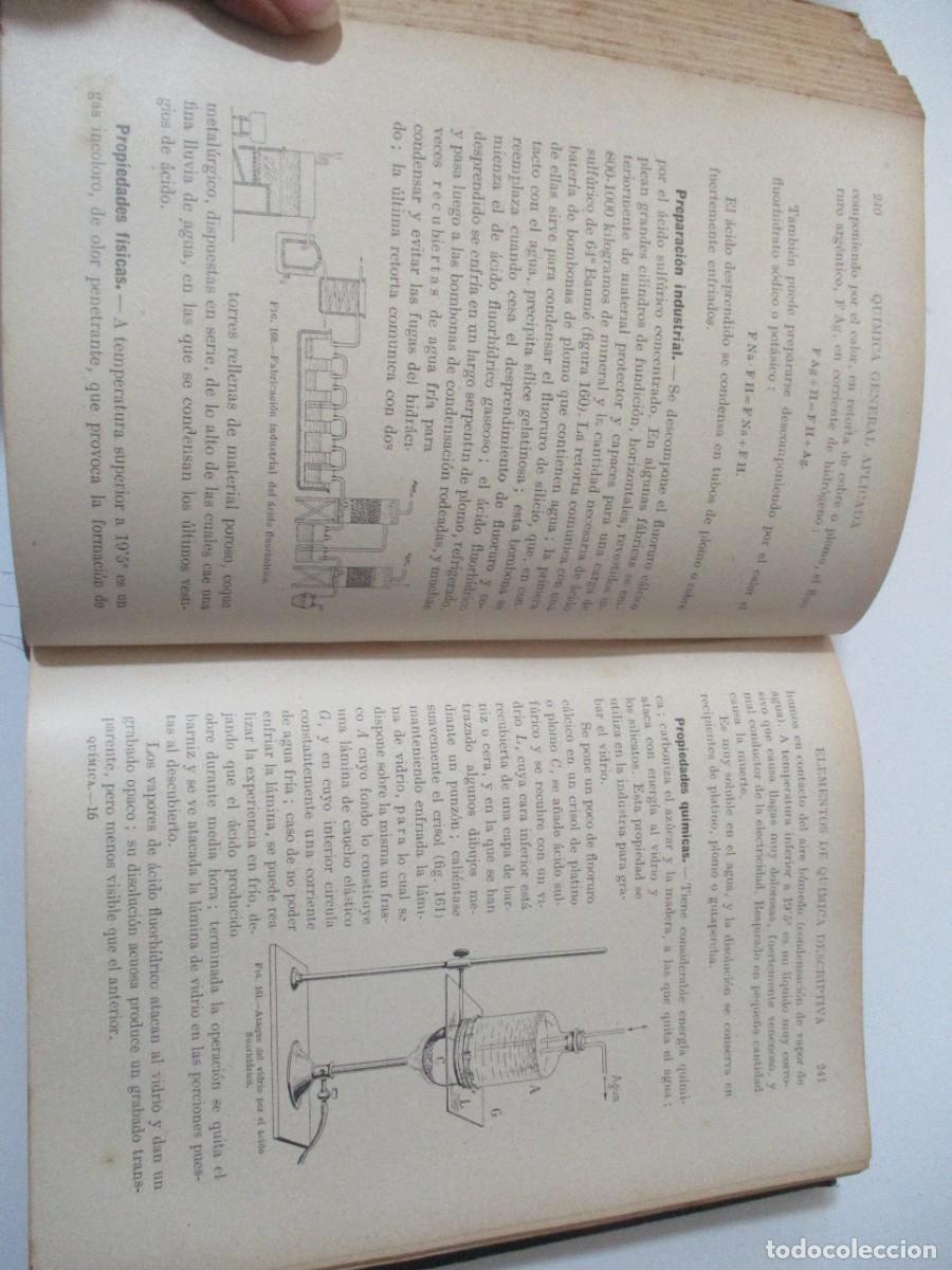 Libros antiguos: LUIS POSTIGO Qu&iacute;mica General aplicada W17262 - Foto 5