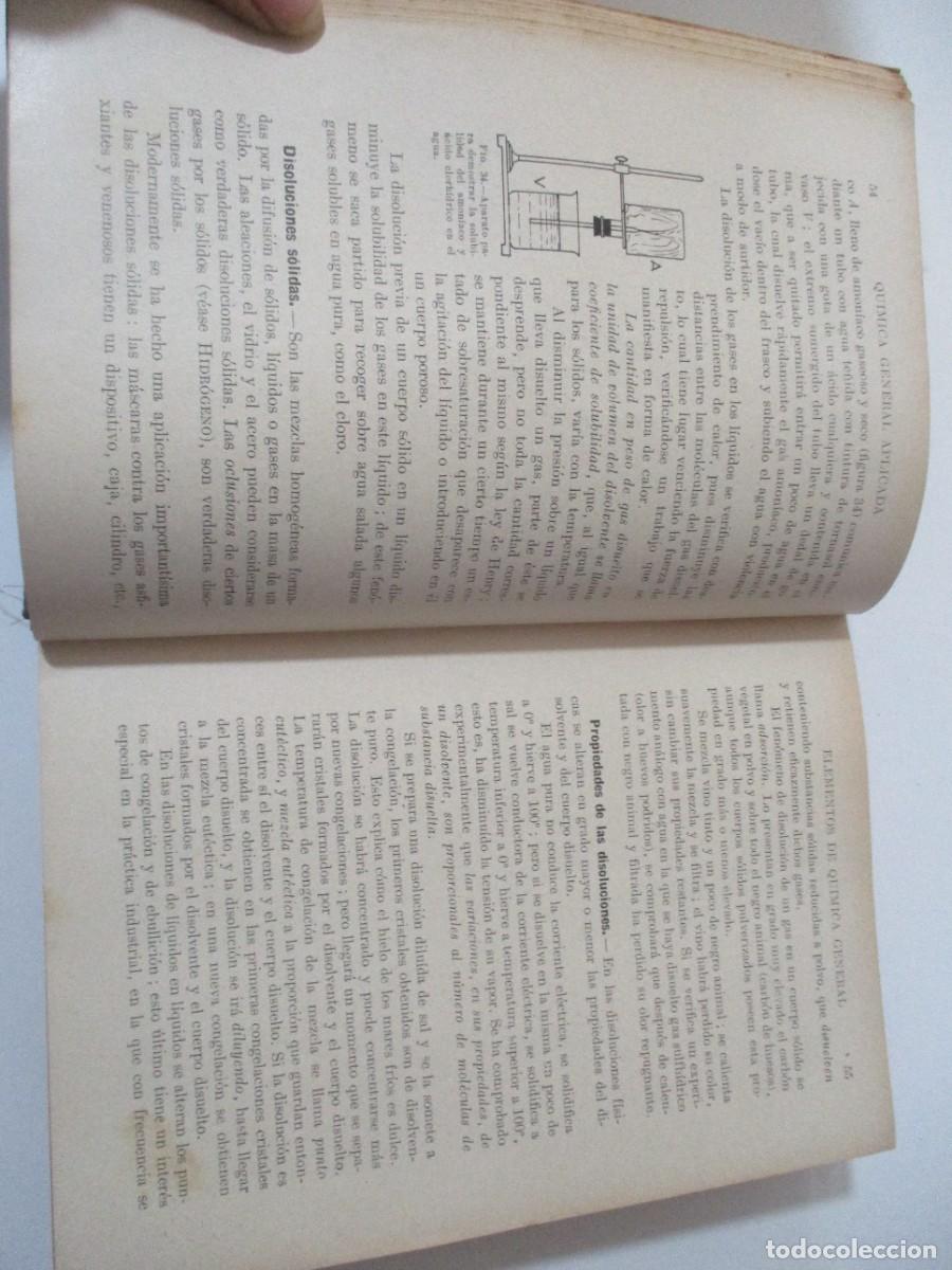 Libros antiguos: LUIS POSTIGO Qu&iacute;mica General aplicada W17262 - Foto 7
