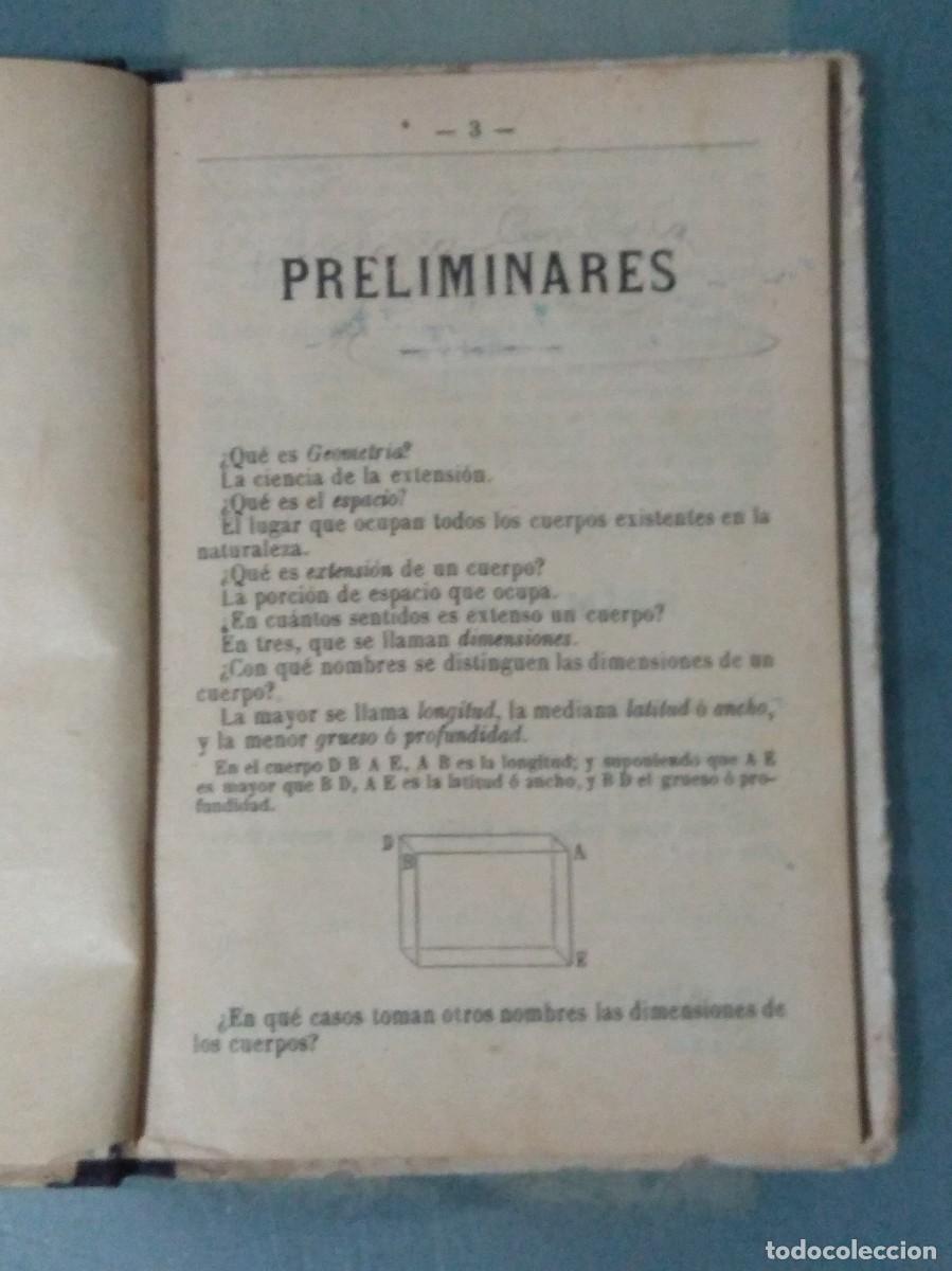 Libros antiguos: ELEMENTOS DE GEOMETR&Iacute;A. FAUSTINO PALUZIE. 1897. - Foto 3
