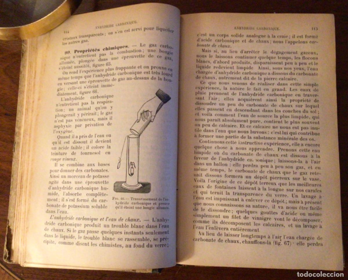 Libros antiguos: Le&ccedil;ons elementaires de chimie. C. Haraucourt. Paris, 1894. - Foto 4
