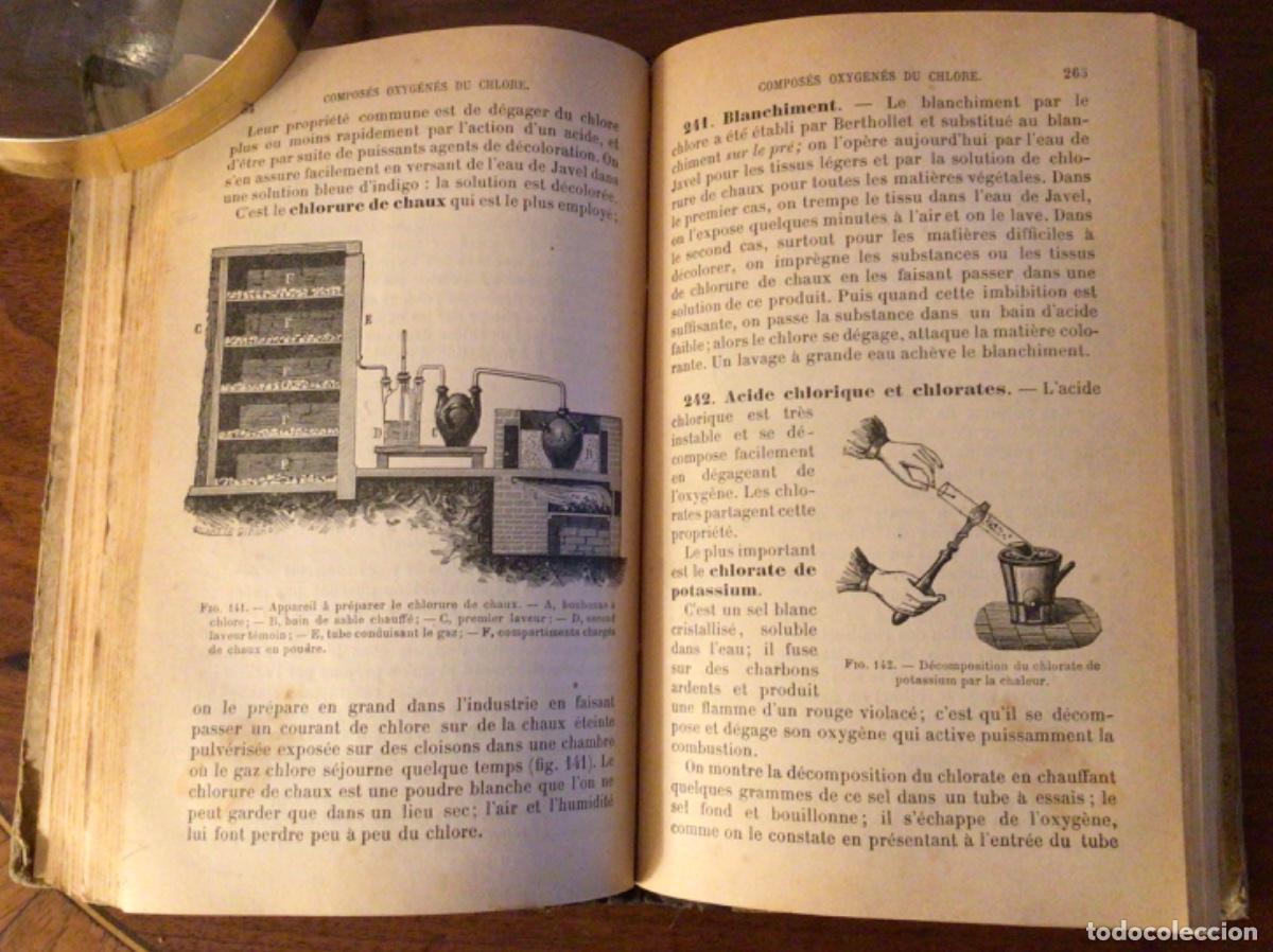 Libros antiguos: Le&ccedil;ons elementaires de chimie. C. Haraucourt. Paris, 1894. - Foto 5