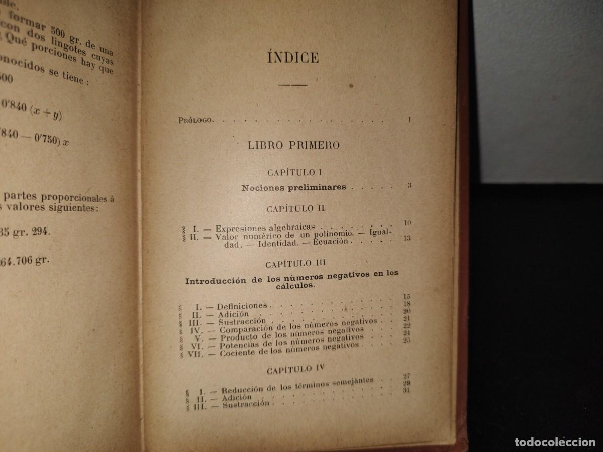 Libros antiguos: 64- CURSO ELEMENTAL DE &Aacute;LGEBRA - ARTURO A. LAMADRID - 1913 - Foto 5