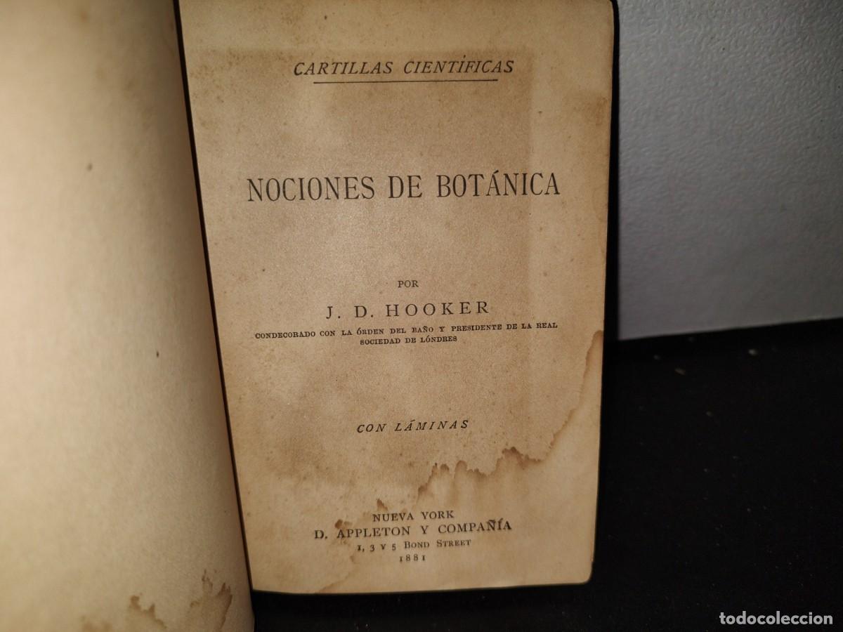 Libros antiguos: 65- NOCIONES DE BOT&Aacute;NICA - J. D. HOOKER - 1881 - Foto 3