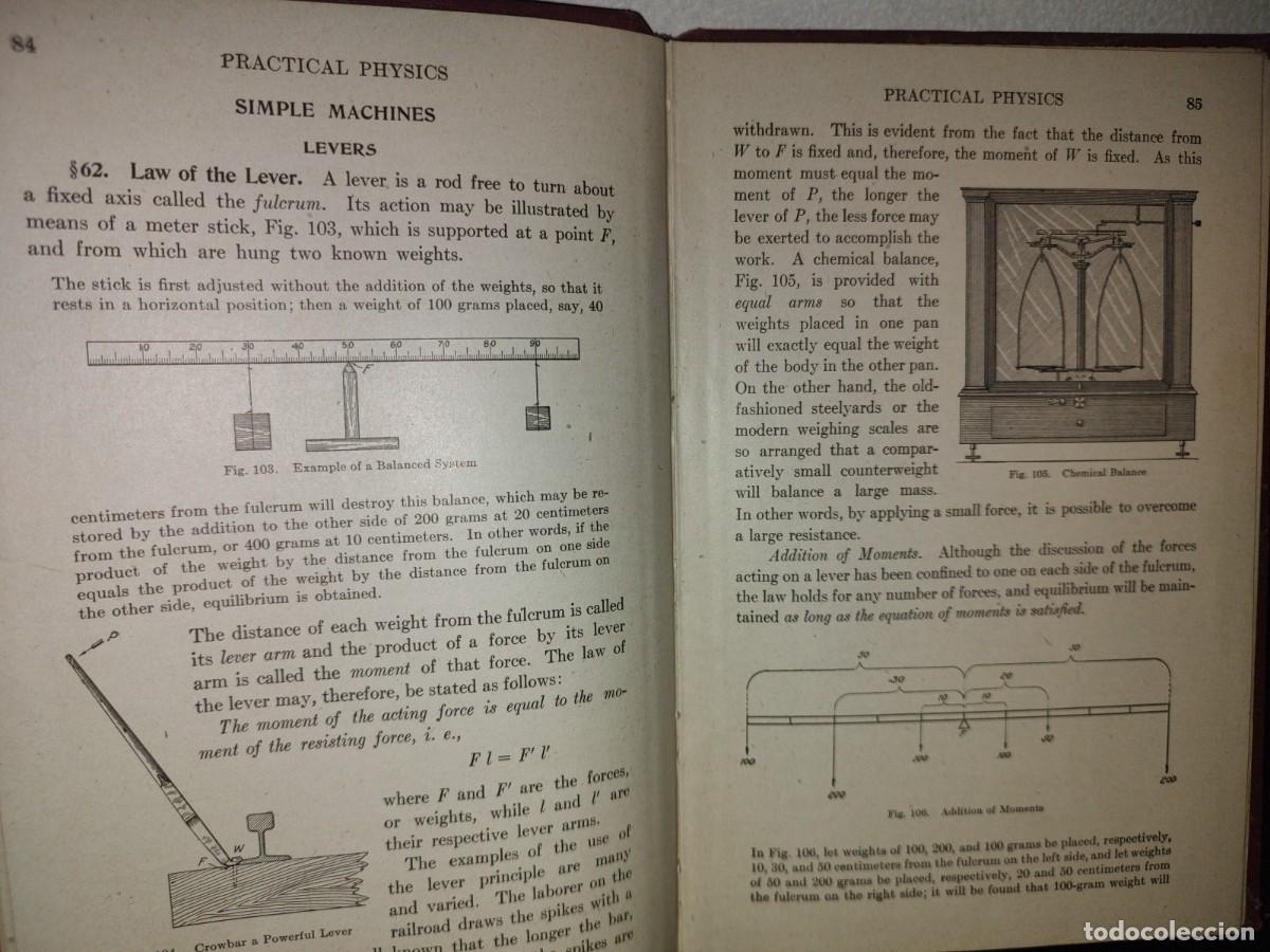Libros antiguos: 65- PRACTICAL PHYSICS. PART II - GLENN M. HOBBS - 1920 - Foto 5