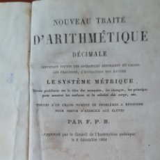 Libros antiguos: LIBRO DE ARITMETICA EN FRANCÉS AÑO 1875 PARÍS. Lote 394179649