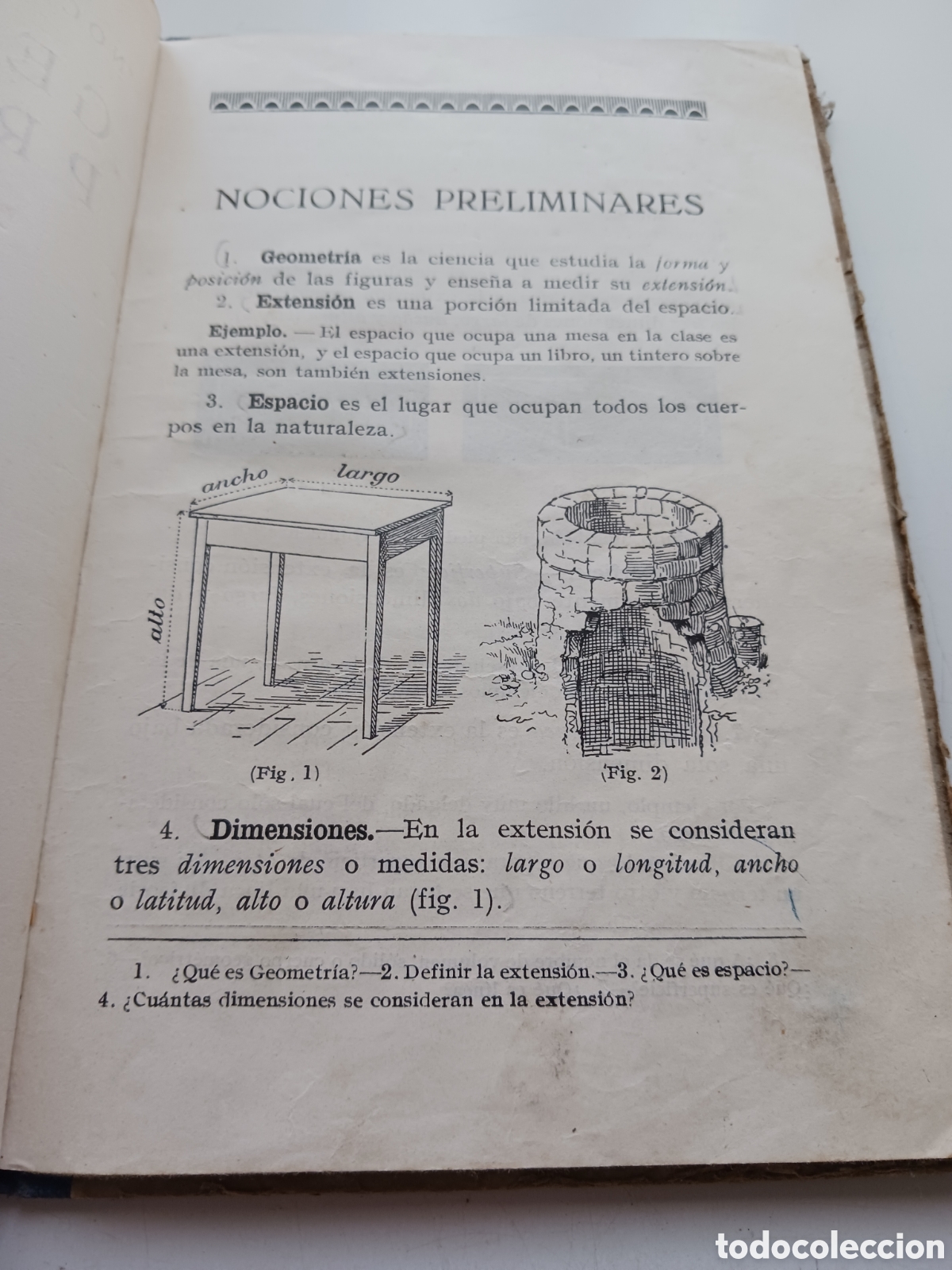 Libros antiguos: Geometr&iacute;a pr&aacute;ctica primer grado 1930 - Foto 4
