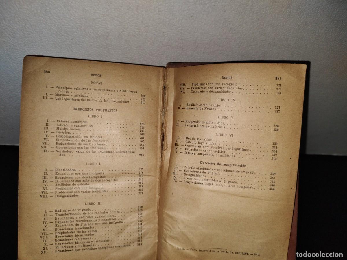 Libros antiguos: 68- ELEMENTOS DE &Aacute;LGEBRA - G. M. BRU&Ntilde;O - 1922 - Foto 8
