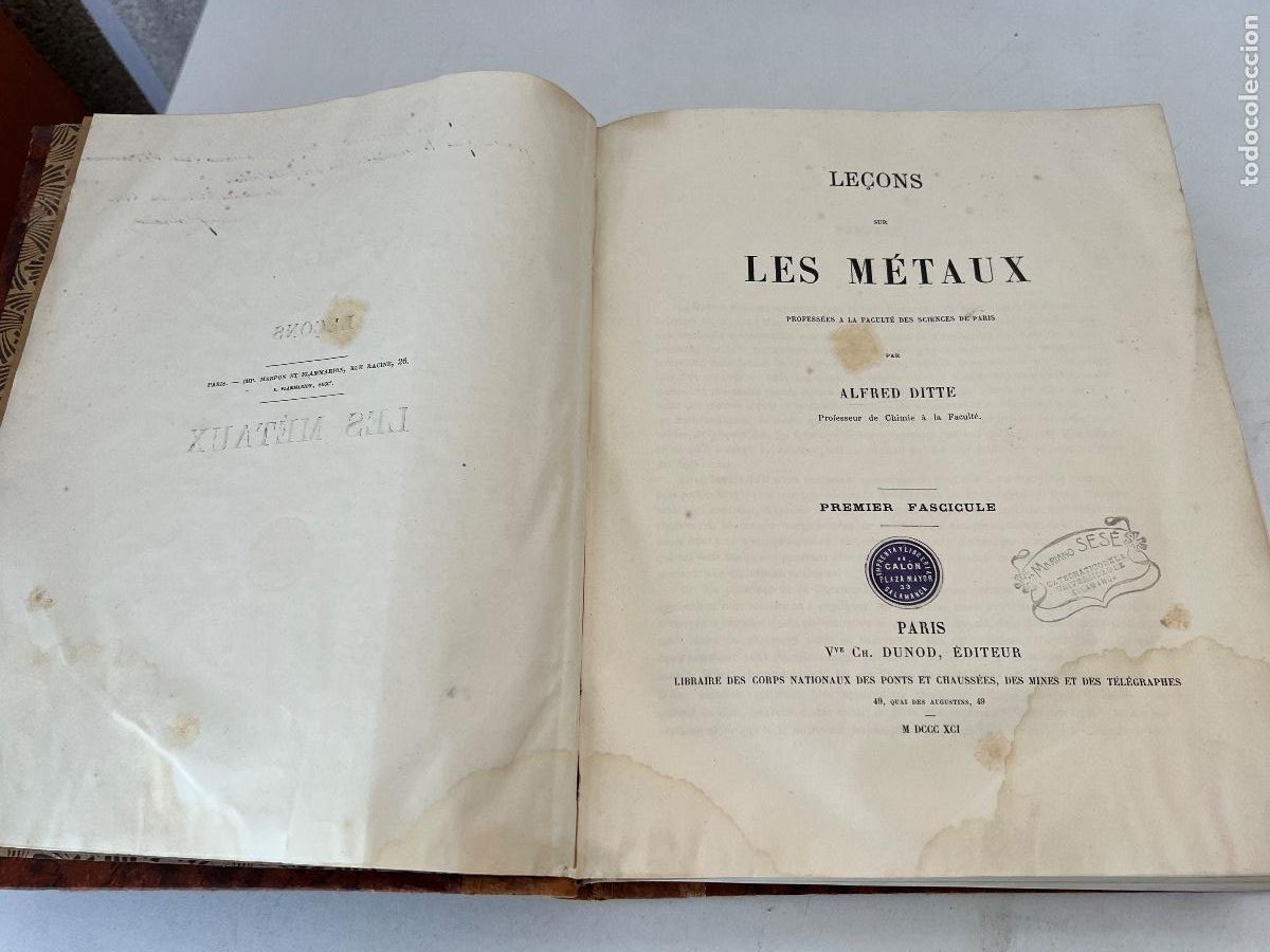 Libros antiguos: LES METAUX LE&Ccedil;ONS ALFRED DITTE 1891 - Foto 4