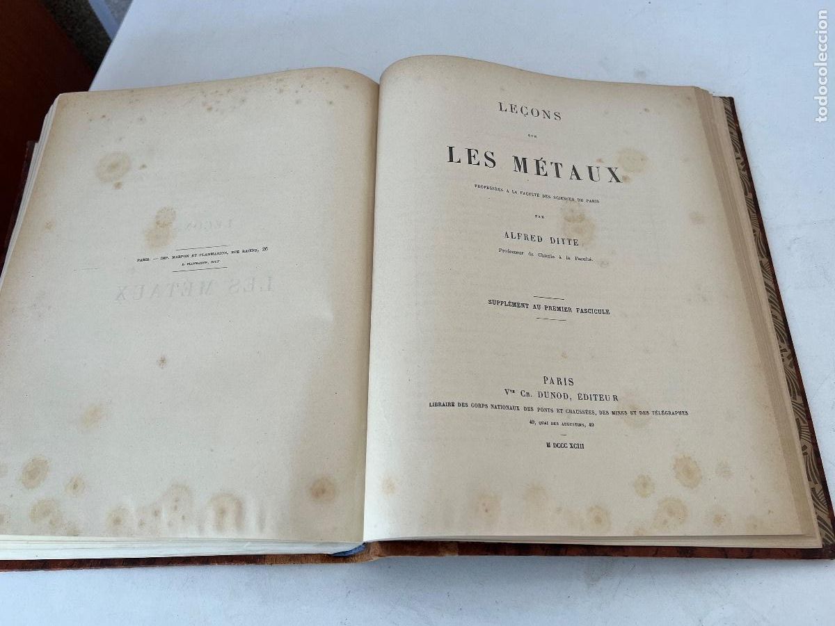 Libros antiguos: LES METAUX LE&Ccedil;ONS ALFRED DITTE 1891 - Foto 9